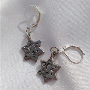 Starry Night Hypoallergenic Silver Huggie Earrings